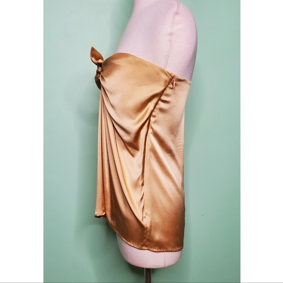 Jasmine Di Milo Silk Tie Front Strapless Blouse - Picture 5 of 10